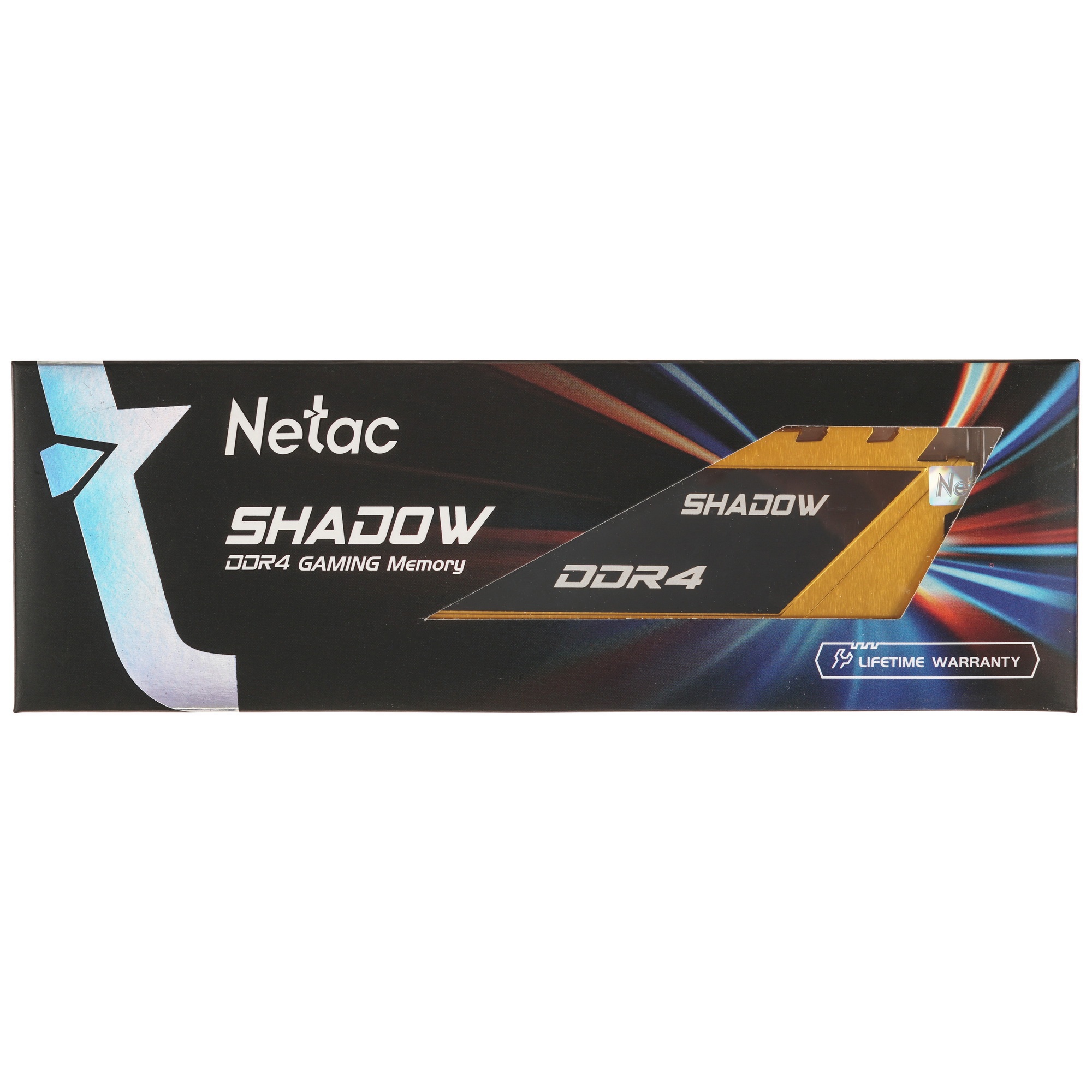 Оперативная память NETAC Shadow, DDR4, 16GB (1x16GB), 3200MHz, CL16, с радиаторами, желтый