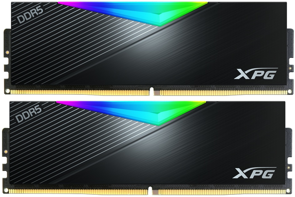 Оперативная память XPG Lancer, DDR5, 32GB (2x16GB), 6400MHz, CL32, с радиаторами, RGB, черный