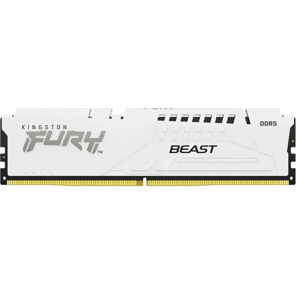 Оперативная память Kingston Fury Beast, DDR5, 32GB (1x32GB), 5200MHz, CL36, радиатор, белый
