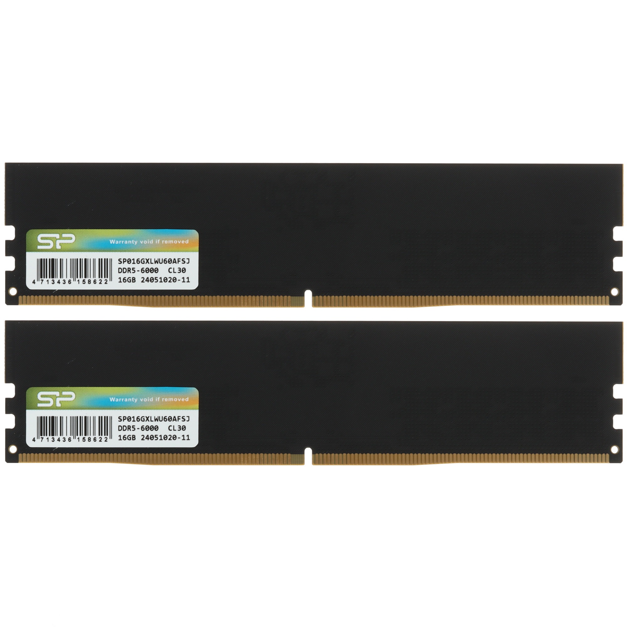 Оперативная память Silicon Power Xpower Pulse, DDR5, 32GB (2x16 GB), 6000 MHz, CL30, радиатор, чёрны
