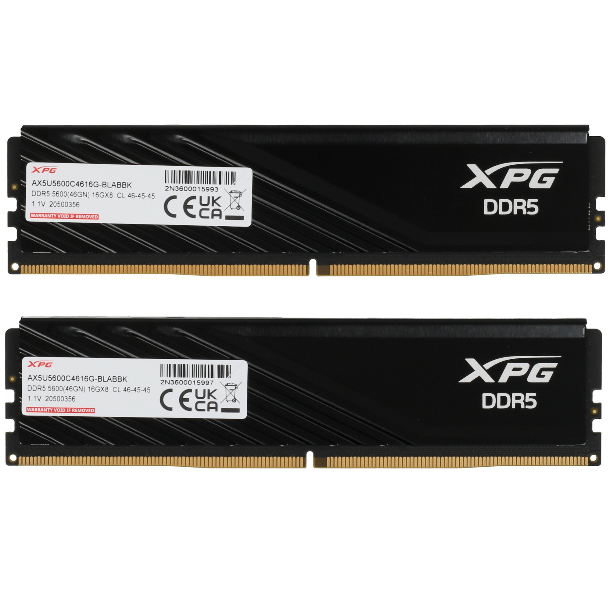 Оперативная память XPG Lancer Blade, DDR5, 32GB (2x16GB), 5600MHz, CL46, с радиаторами, черный