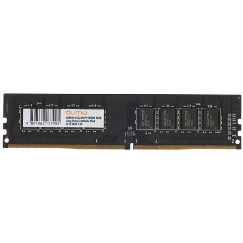 Оперативная память QUMO, DDR4, 16GB (1x16GB), 2666MHz, CL19
