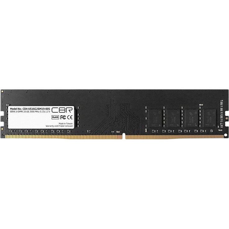 Оперативная память Exegate, DDR4, 16GB (1x16 GB), 2666 MHz, CL19, OEM