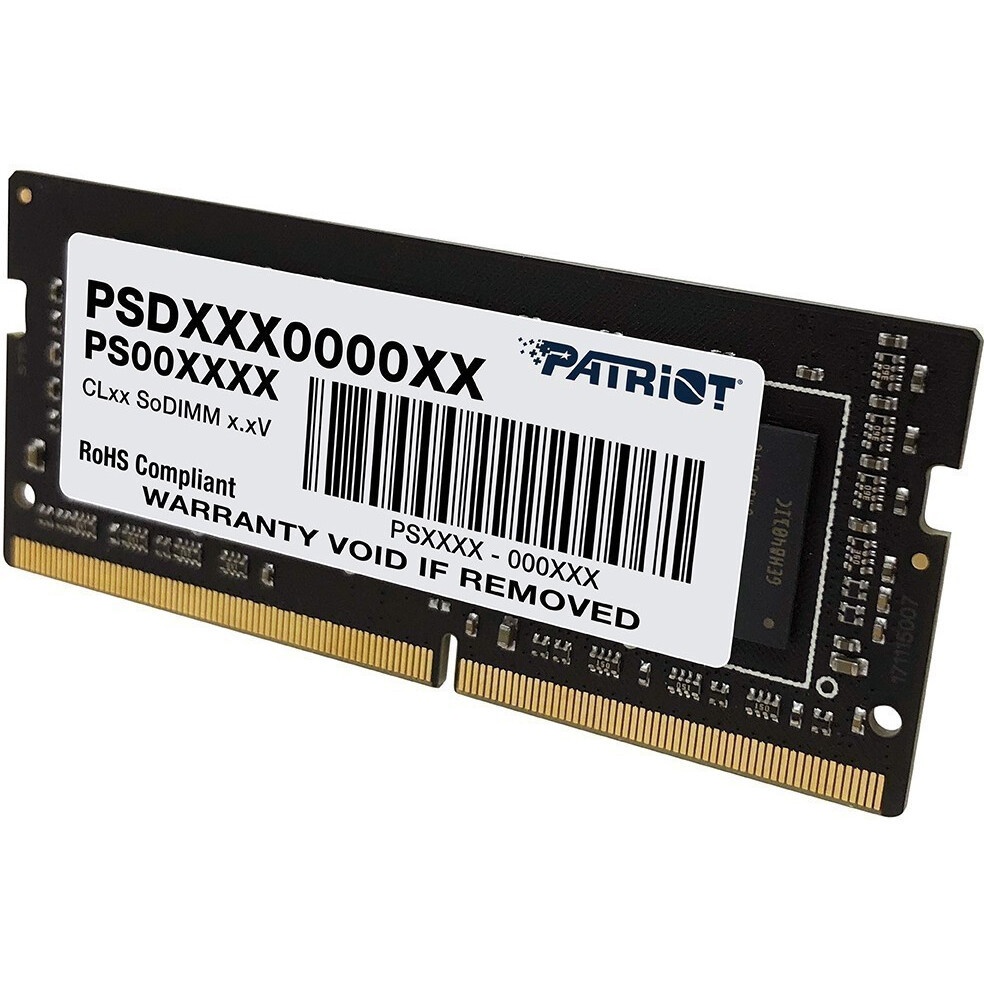 Оперативная память Patriot Viper Steel, DDR4, 8GB (1x8GB), 3200MHz, CL22, с радиатором, черный, SO-D