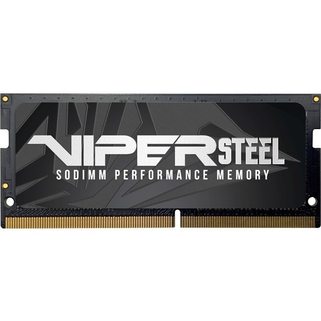 Оперативная память Patriot Viper Steel, DDR4, 8GB (1x8GB), 3200MHz, CL22, с радиатором, черный, SO-D