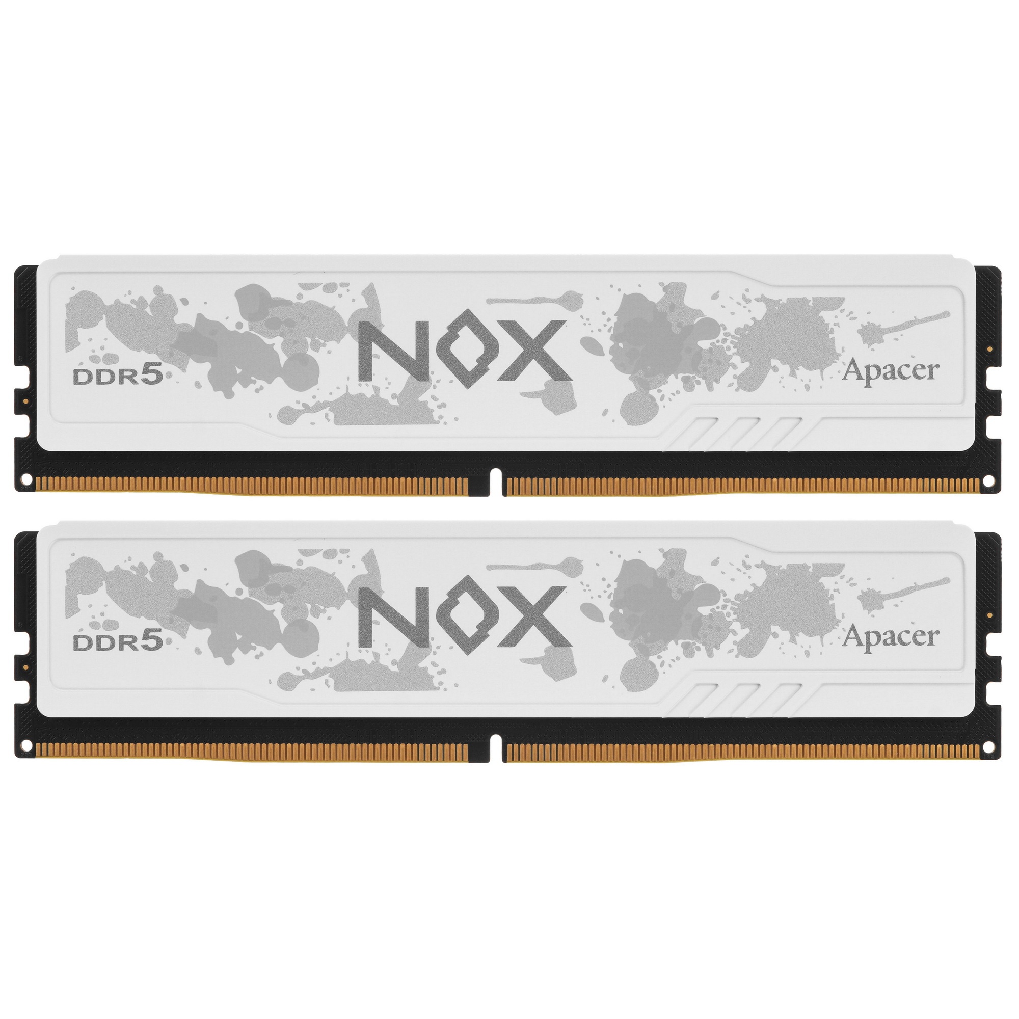Оперативная память Apacer Nox, DDR5, 32GB (2x16 GB), 5600 MHz, CL40, радиатор, белый