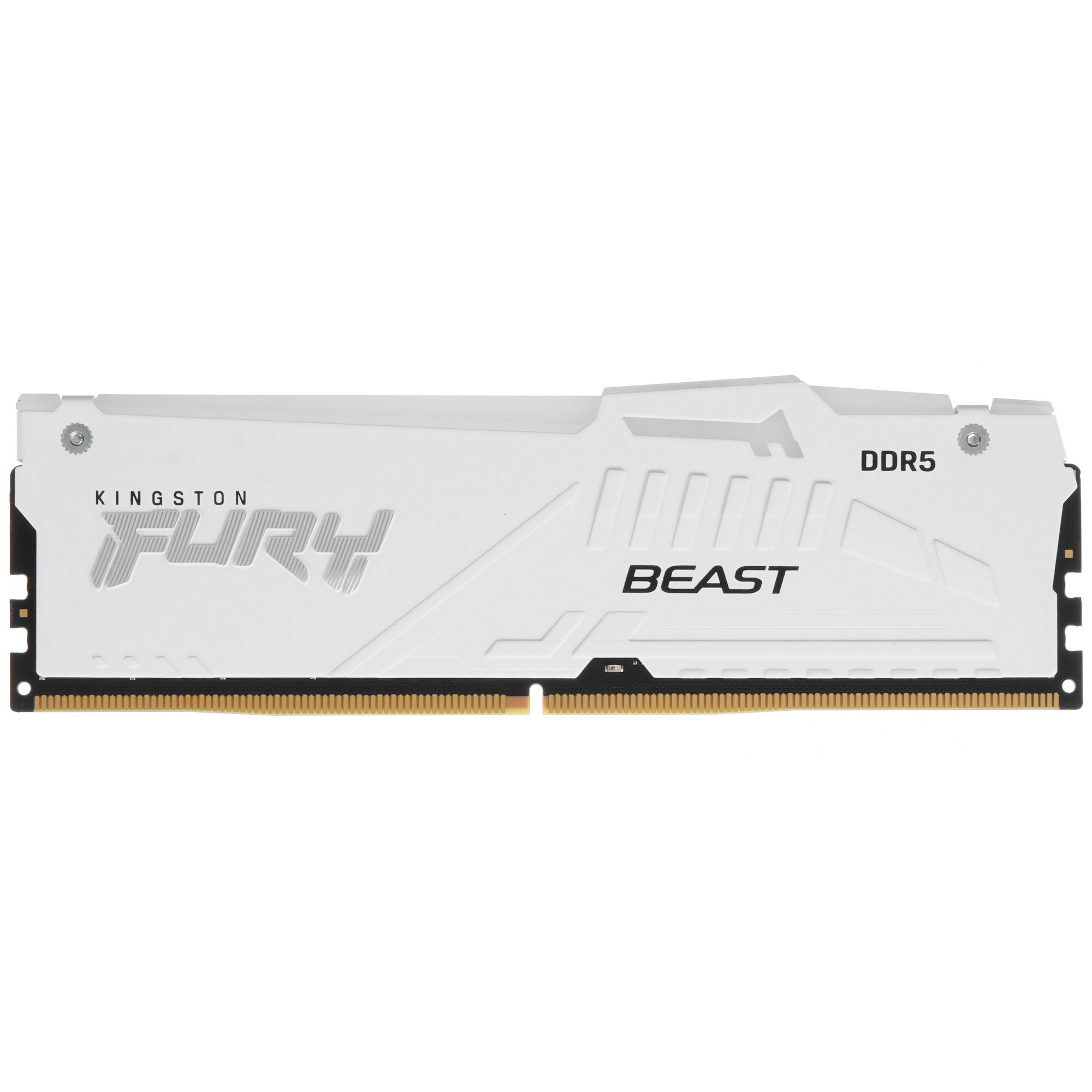 Оперативная память Kingston Fury Beast, DDR5, 32GB (1x32GB), 6000MHz, CL36, радиатор, RGB, белый