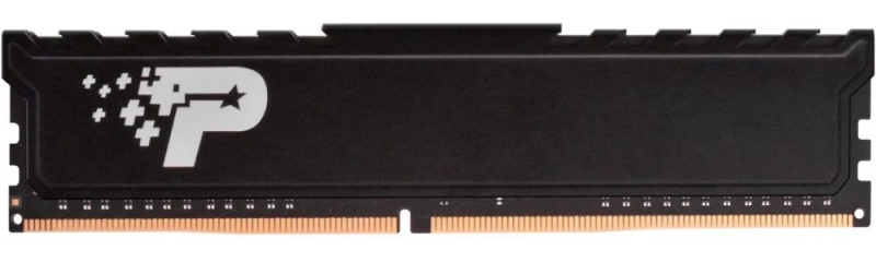 Оперативная память Patriot Signature Premium, DDR4, 8GB (1x8 GB), 2666 MHz, CL19, радиатор, чёрный