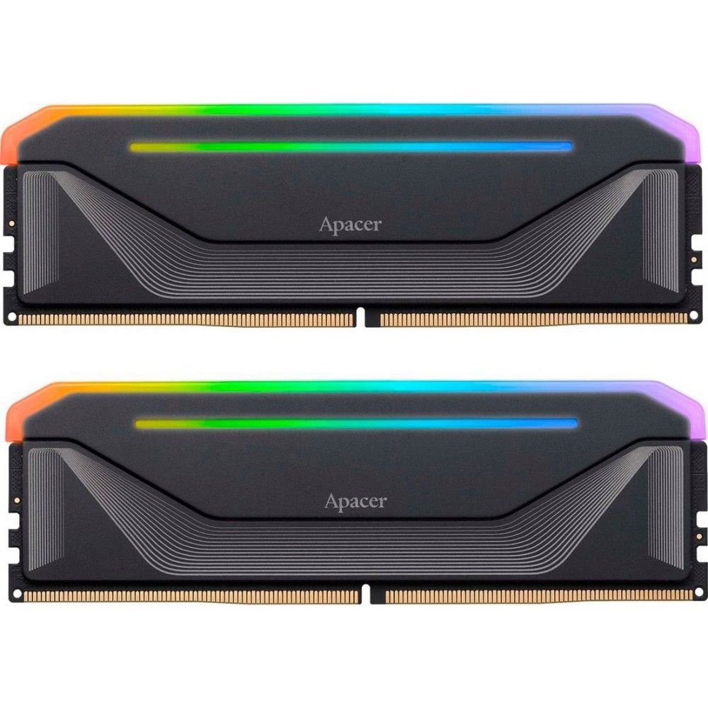 Оперативная память Apacer Nox, DDR5, 32GB (1x32 GB), 5600 MHz, CL40, радиатор, RGB, черный