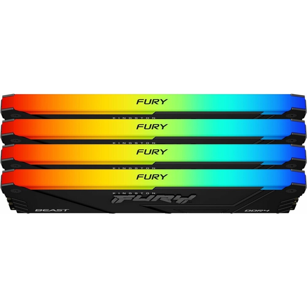 Оперативная память Kingston Fury Renegade, DDR4, 64GB (4x16GB), 3200MHz, CL16, радиатор, чёрный