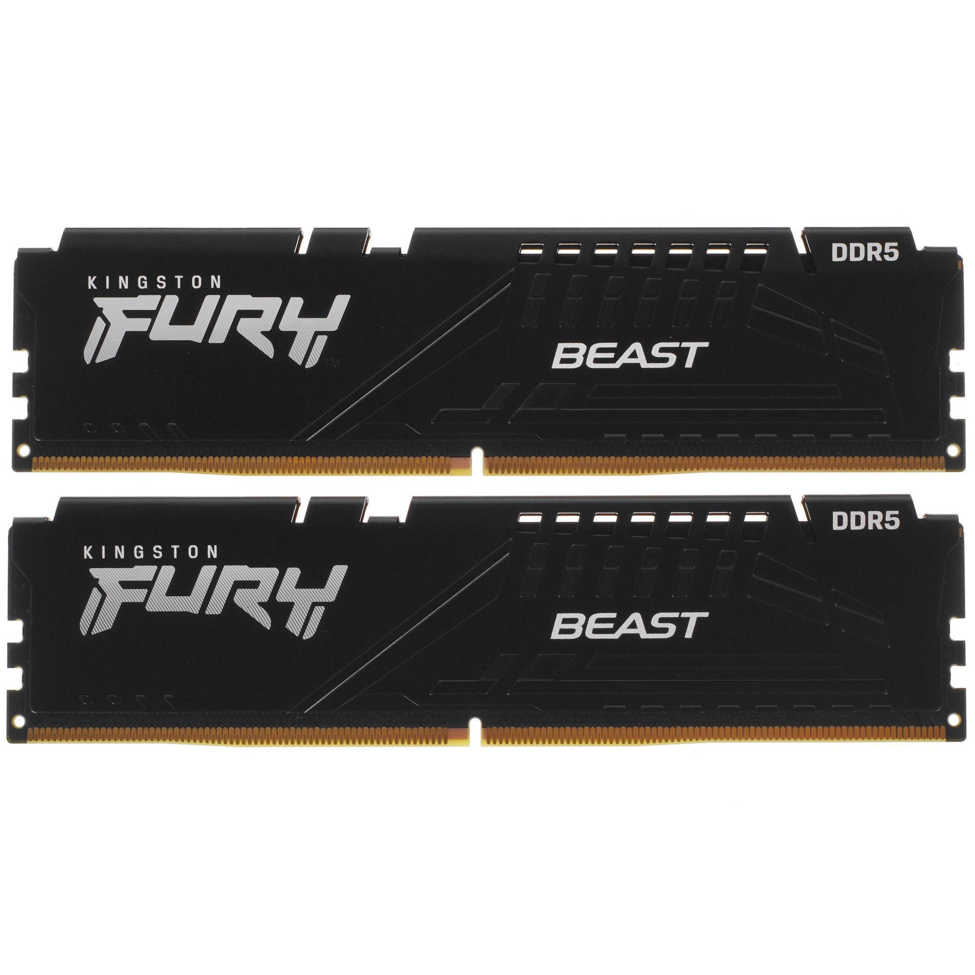 Оперативная память Kingston Fury Beast, DDR5, 16GB (2x8GB), 5600MHz, CL40, с радиаторами, черный