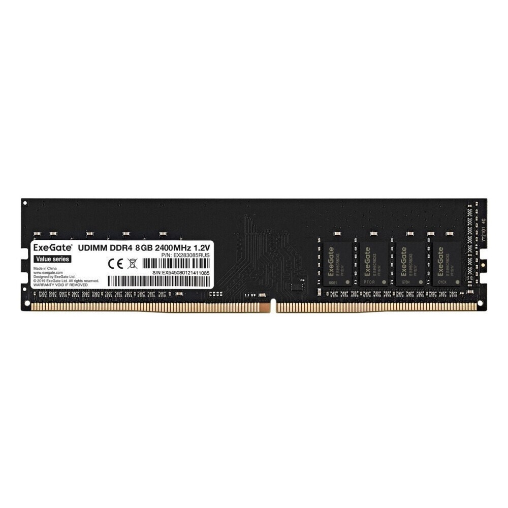 Оперативная память Exegate, DDR4, 8GB (1x8 GB), 2400 MHz, CL17, OEM
