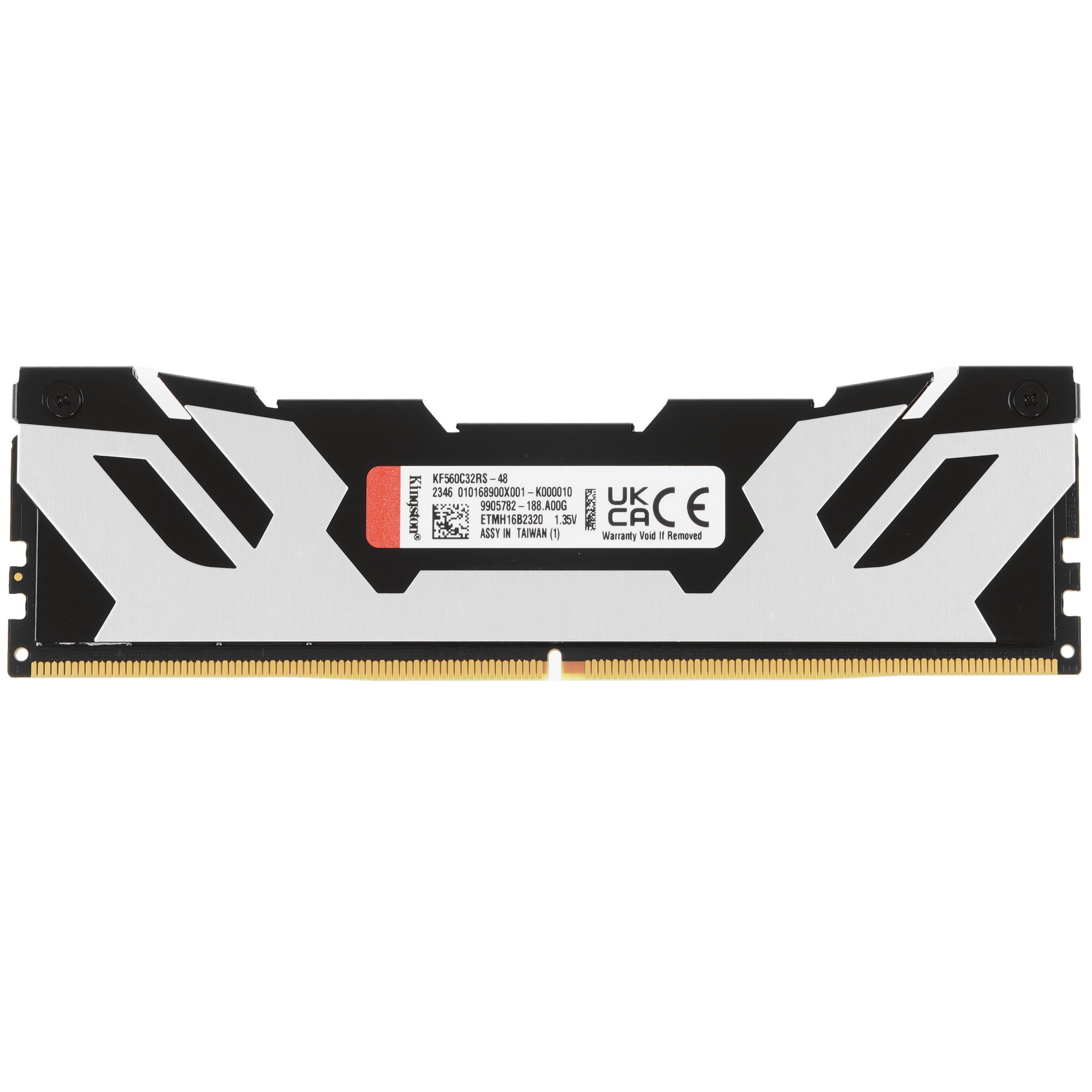 Оперативная память Kingston Fury Renegade, DDR5, 48GB (1x48GB), 6000MHz, CL32, с радиатором, серебри
