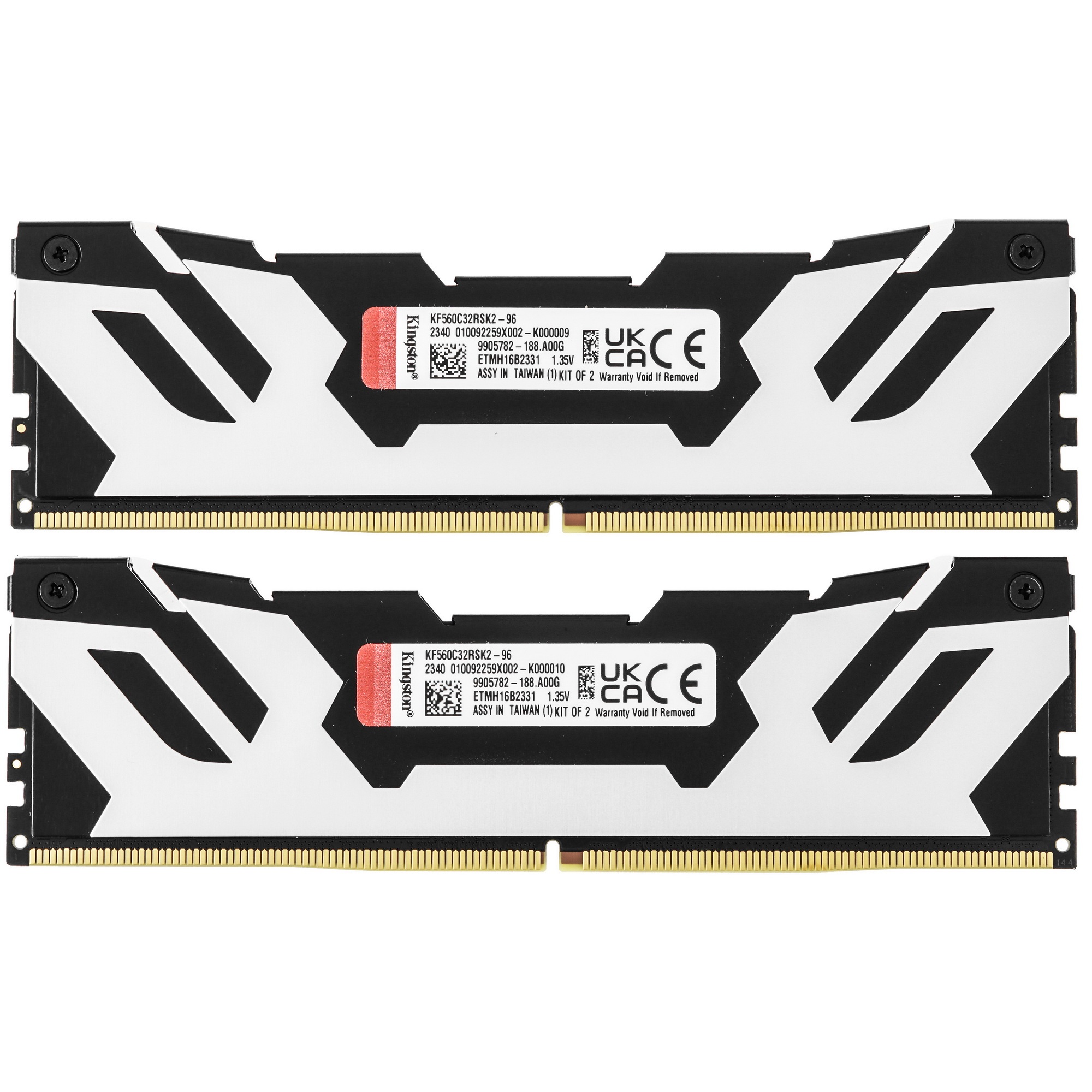 Оперативная память Kingston Fury Renegade Silver, DDR5, 96GB (2x48GB), 6000MHz, CL32, с радиаторами,