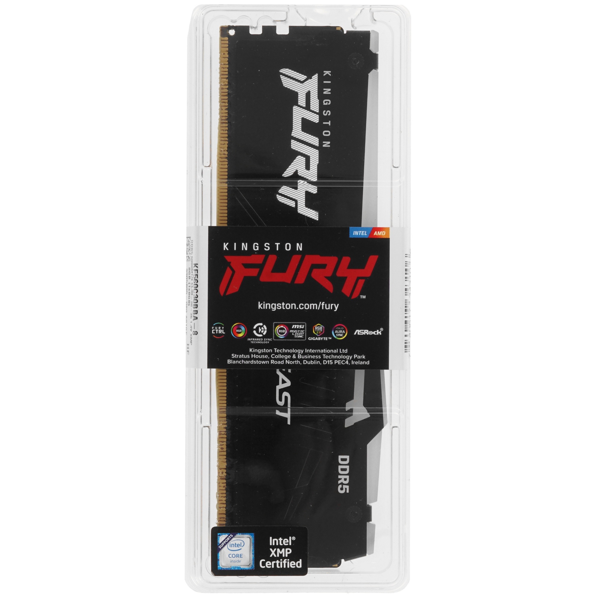 Оперативная память Kingston Fury Beast RGB 8GB DDR5 (KF560C30BBA-8)