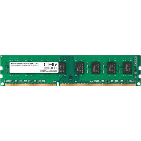 Оперативная память CBR, DDR3, 4GB (1x4 GB), 1600 MHz, CL11, DIMM