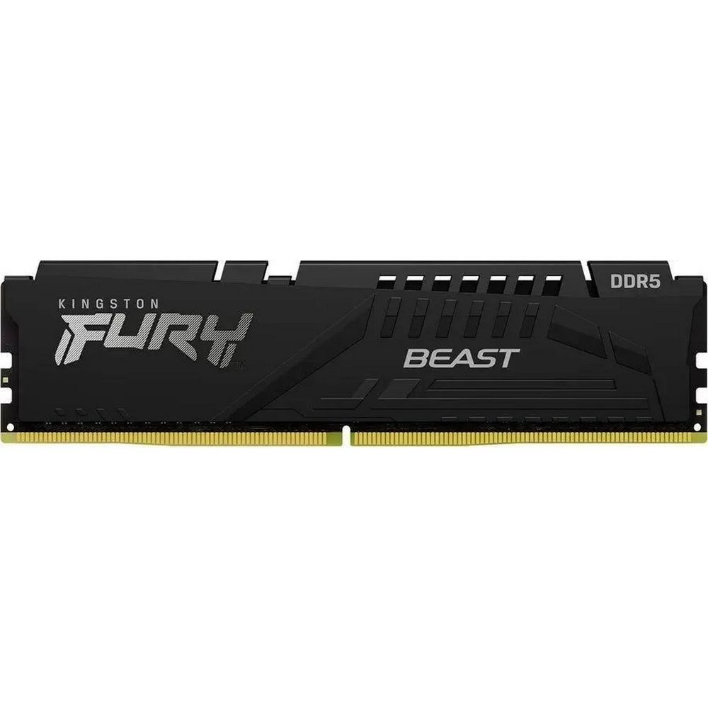Оперативная память Kingston Fury Beast, DDR5, 8GB (1x8GB), 6000MHz, CL30, DIMM, с радиатором, черный