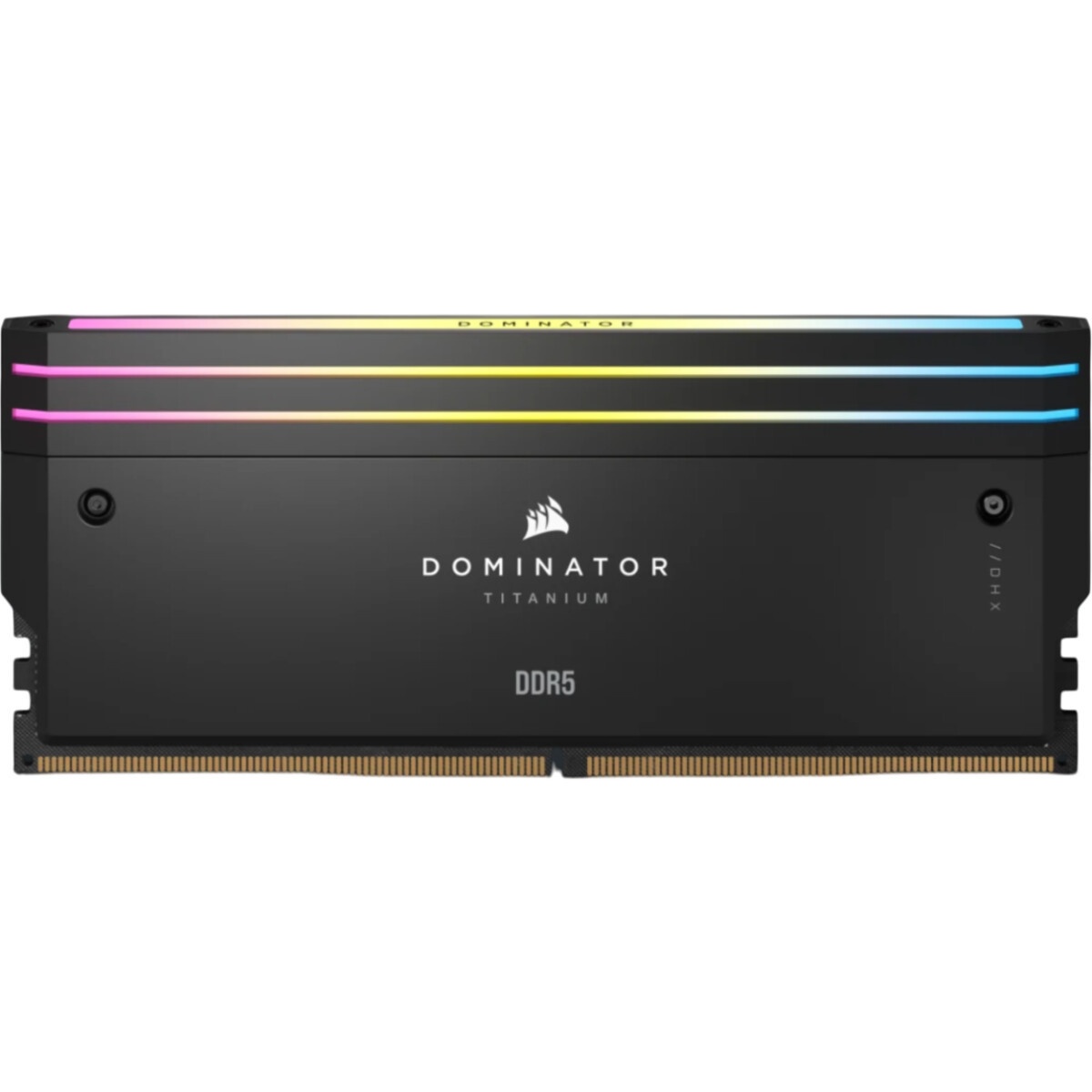 Модуль памяти CORSAIR 64GB 6600МГц DDR5 CL32 DIMM (Kit of 2x32GB) XMP 3.0, Dominator Titanium RGB Bl