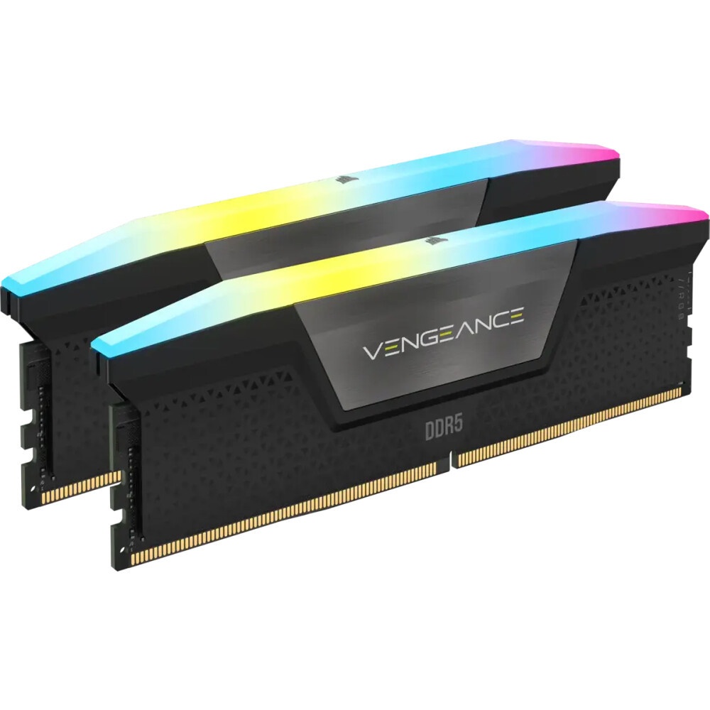 Модуль памяти CORSAIR 64GB 6000МГц DDR5 CL38 DIMM (Kit of 2x32GB) XMP 3.0, Vengeance RGB Black