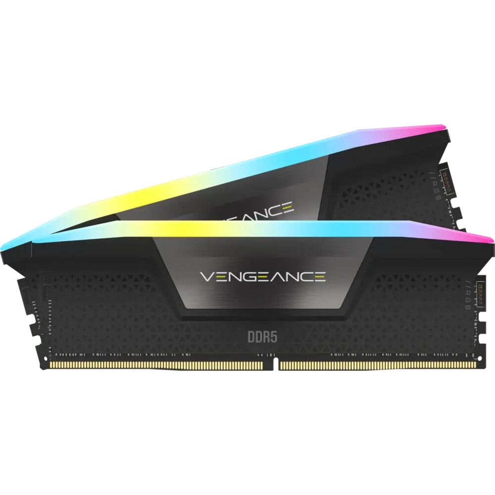 Модуль памяти CORSAIR 64GB 6000МГц DDR5 CL38 DIMM (Kit of 2x32GB) XMP 3.0, Vengeance RGB Black