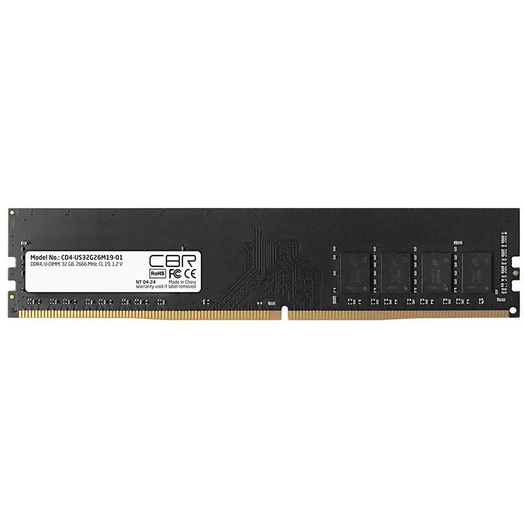 Оперативная память DDR4 32Gb 2666MHz Digma DGMAD42666032S RTL PC4-21300 CL19 DIMM 288-pin 1.2В singl