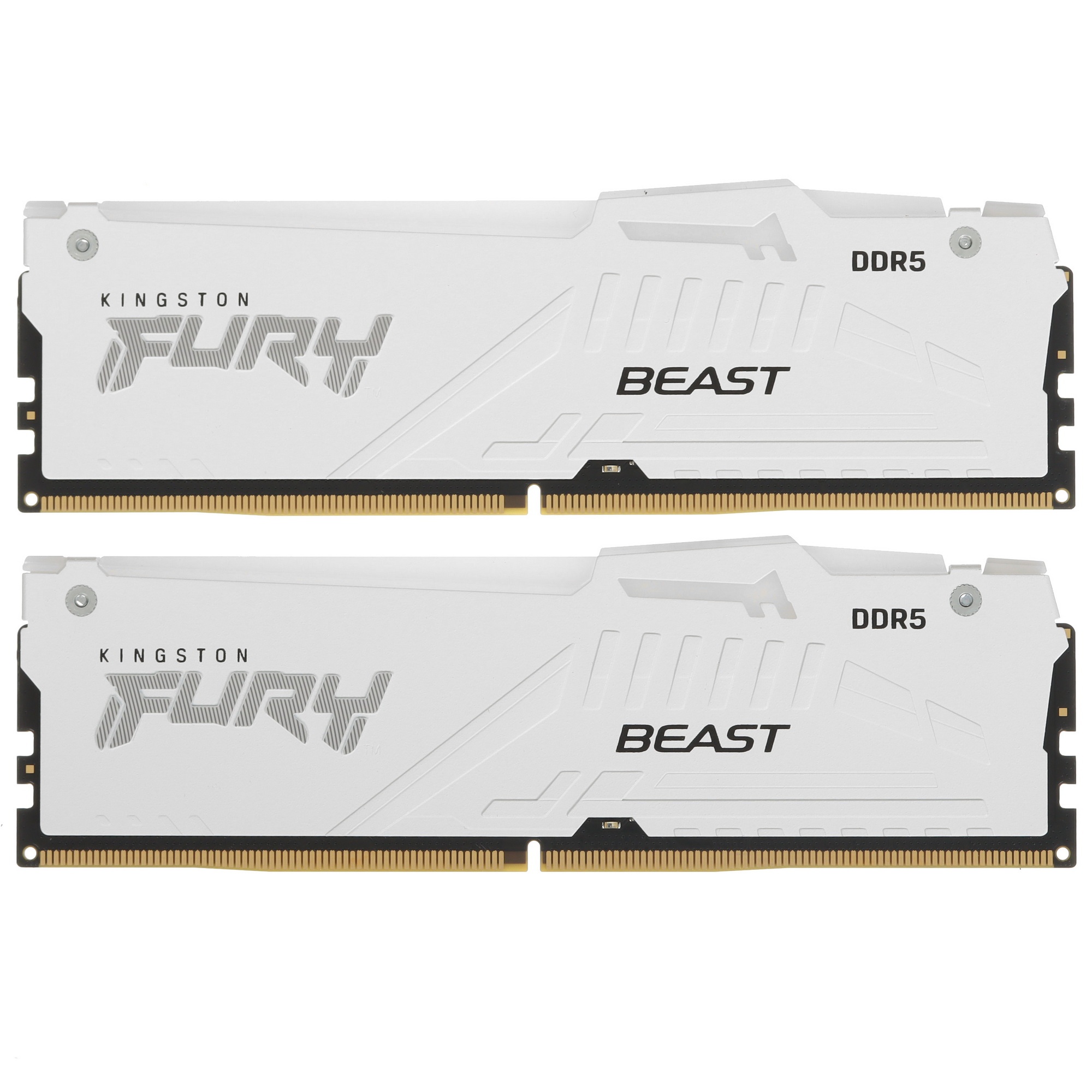Оперативная память Kingston Fury Beast, DDR5, 32GB (2x16GB), 6000MHz, CL30, DIMM, с радиатором, RGB,