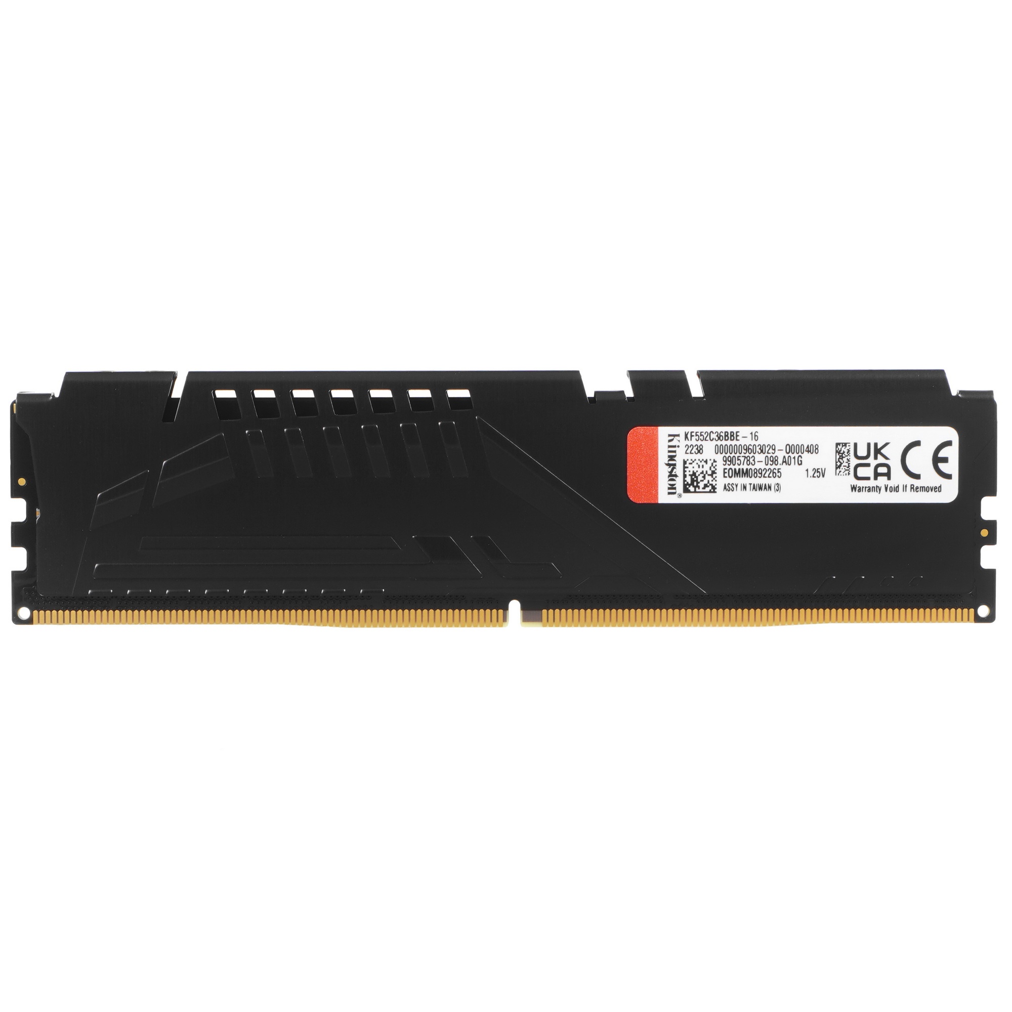 Оперативная память Kingston 16GB DDR5 5200MHz (1*16Gb) DIMM KF552C36BBE-16 Fury Beast Black