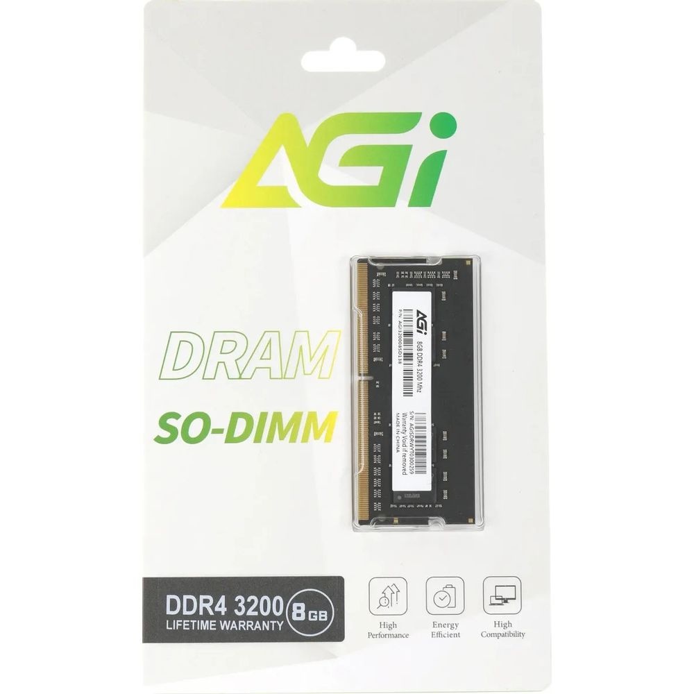 Модуль памяти AGI DDR4 3200MHz 8GB SDDIMM -Single tray