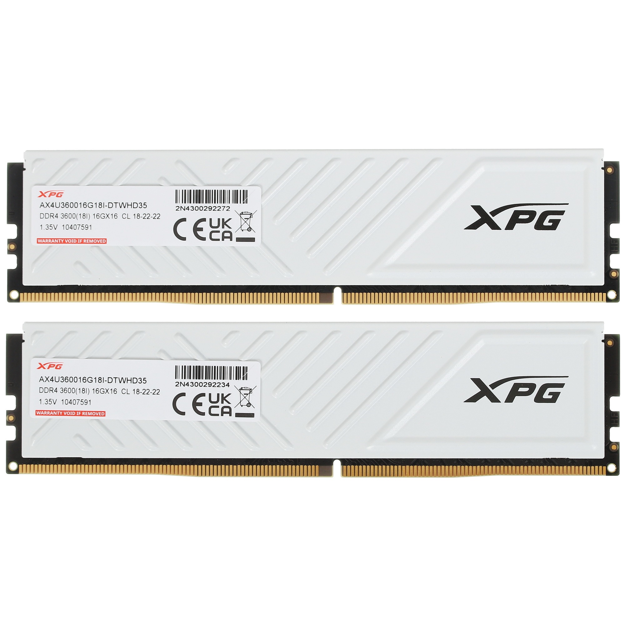 Модуль памяти ADATA DIMM DDR4-3600 32GB (16GBx2) AX4U360016G18I-DTWHD35