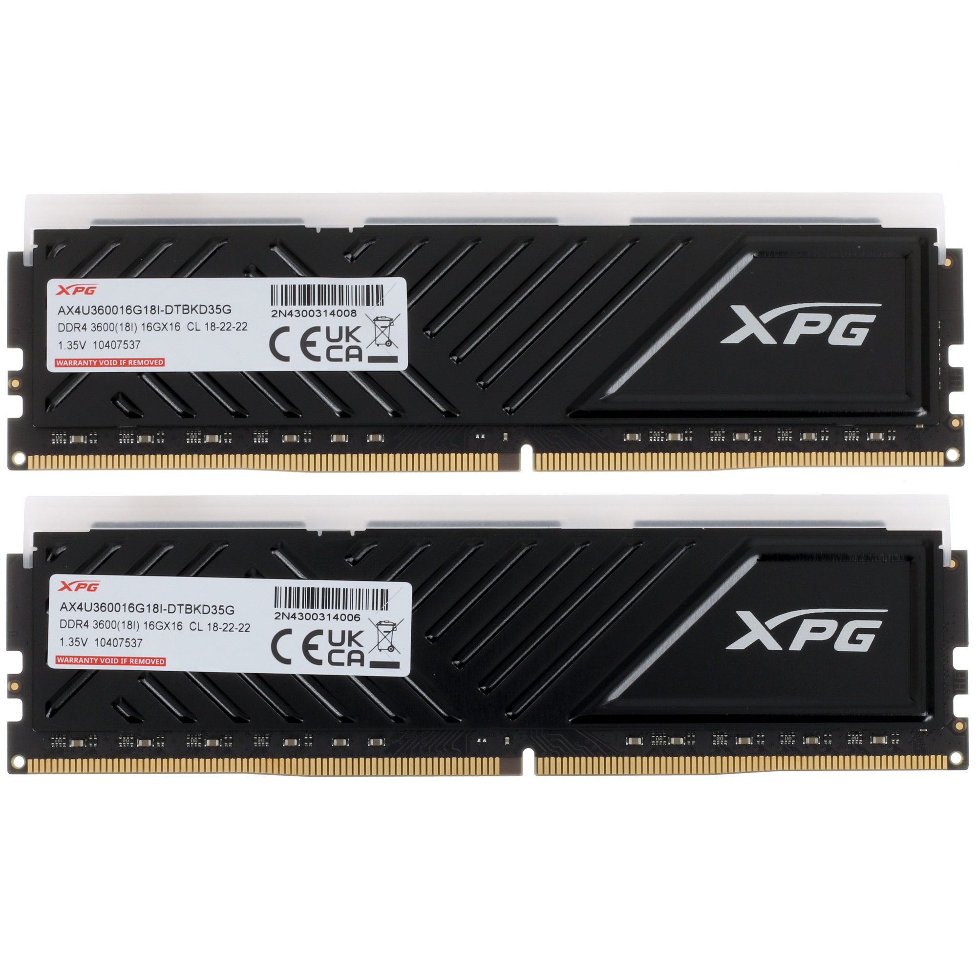 Модуль памяти ADATA DIMM DDR4-3600 32GB (16GBx2) AX4U360016G18I-DTBKD35G
