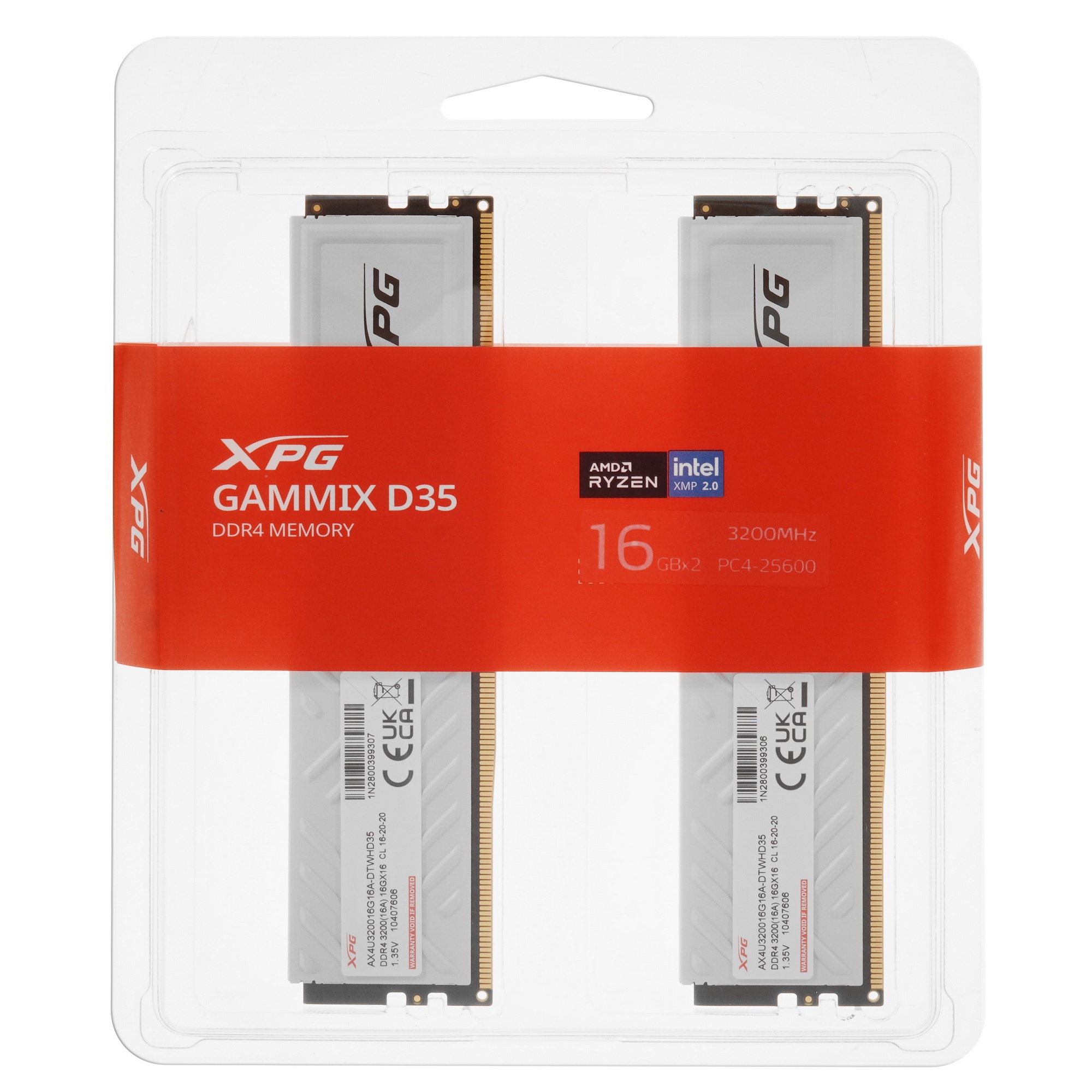 Модуль памяти ADATA DIMM DDR4-3200 32GB (16GBx2) AX4U320016G16A-DTWHD35G