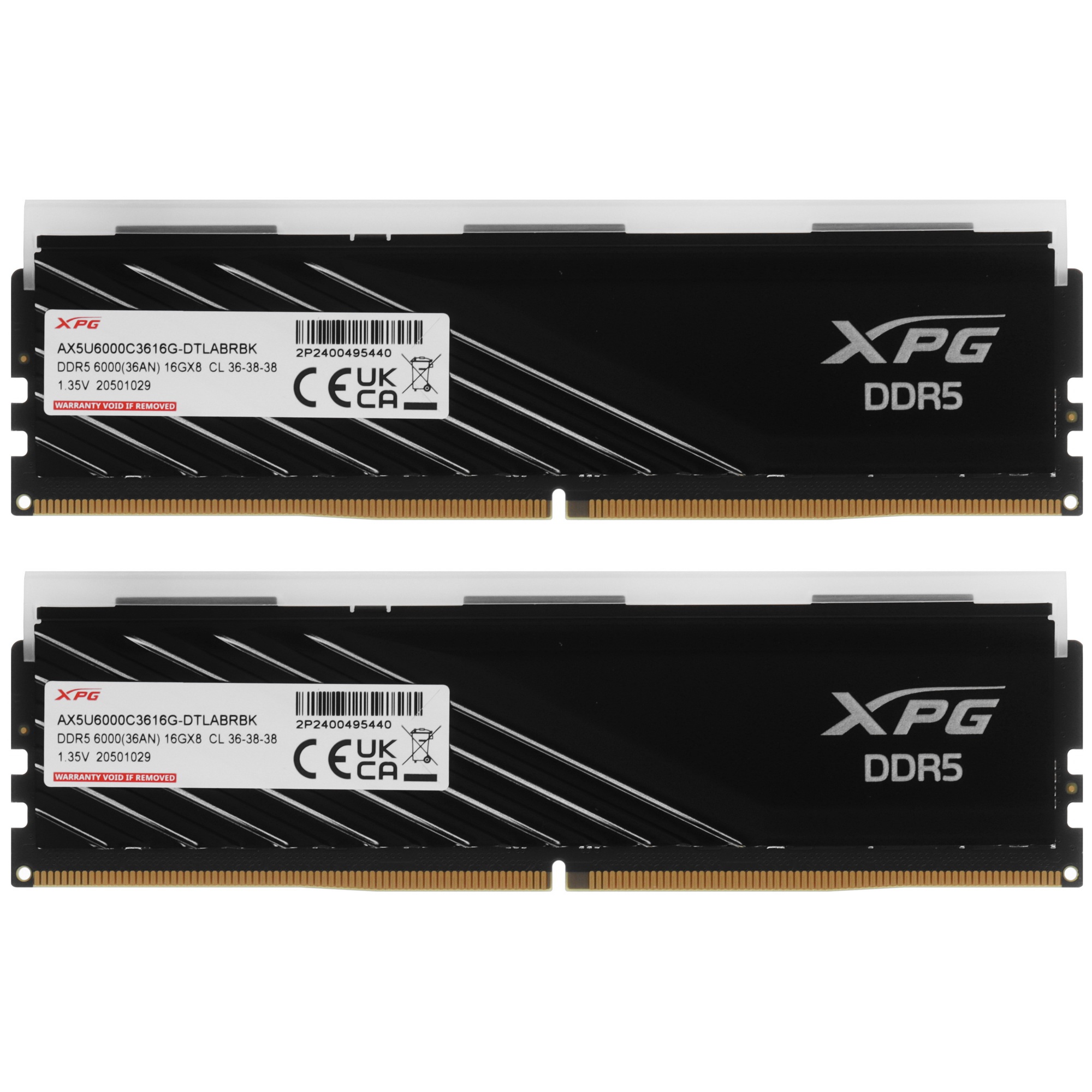 Модуль памяти ADATA DIMM DDR5-6000 32GB (16GBx2) RGB AX5U6000C3616G-DTLABRBK