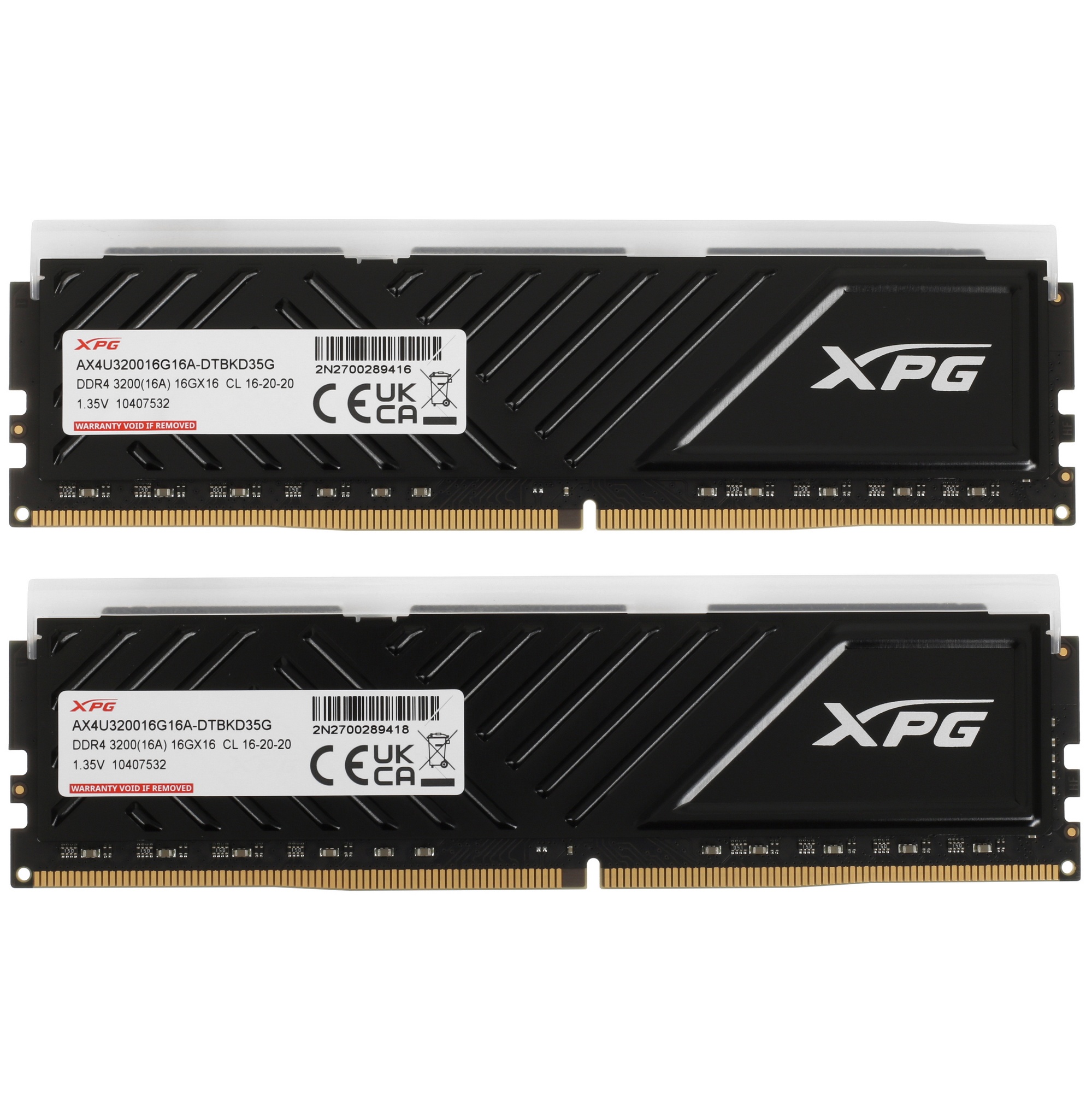 Модуль памяти ADATA DIMM DDR4-3200 32GB (16GBx2) AX4U320016G16A-DTBKD35G