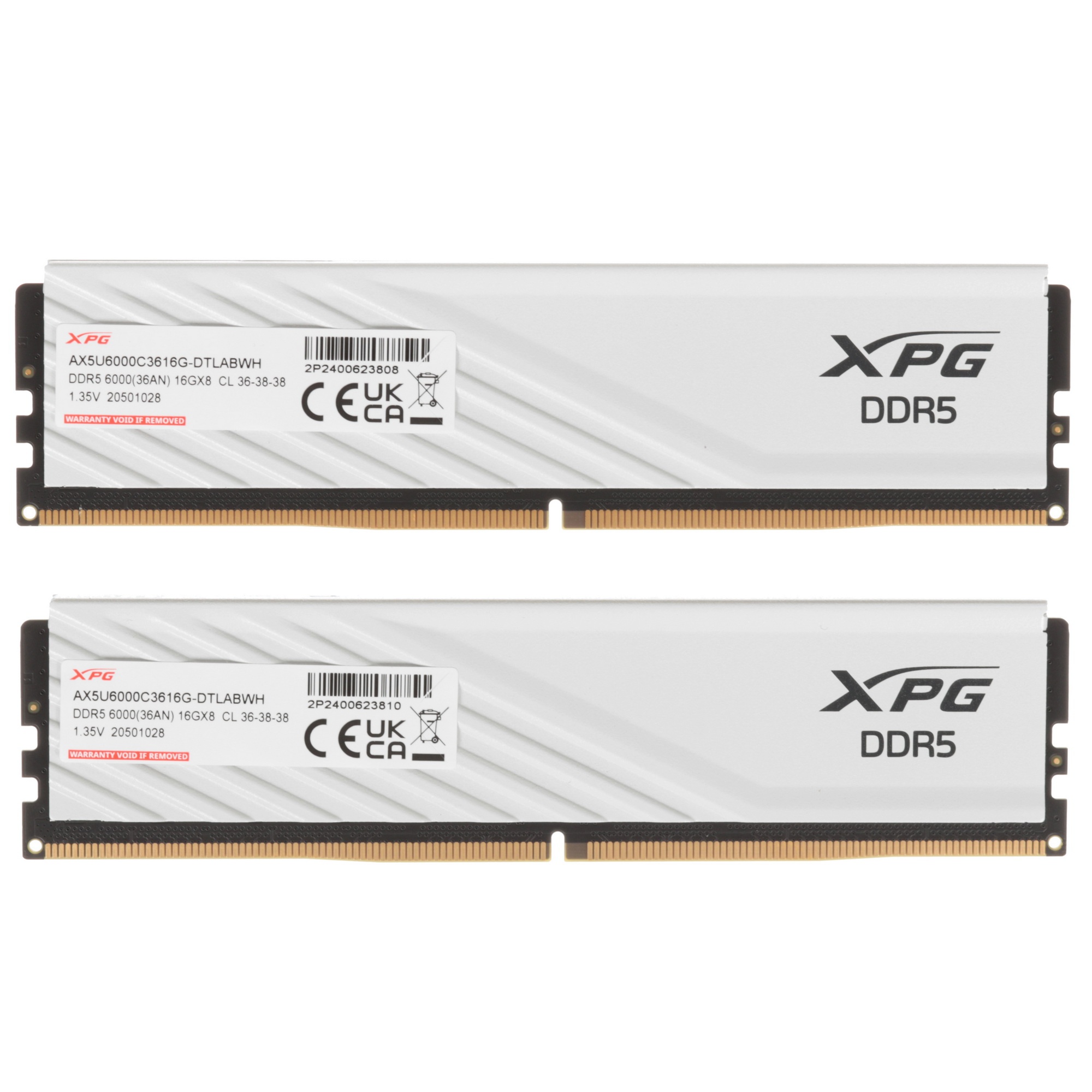 Модуль памяти ADATA DIMM DDR5-6000 32GB (16GBx2) AX5U6000C3416G-DTLABWH