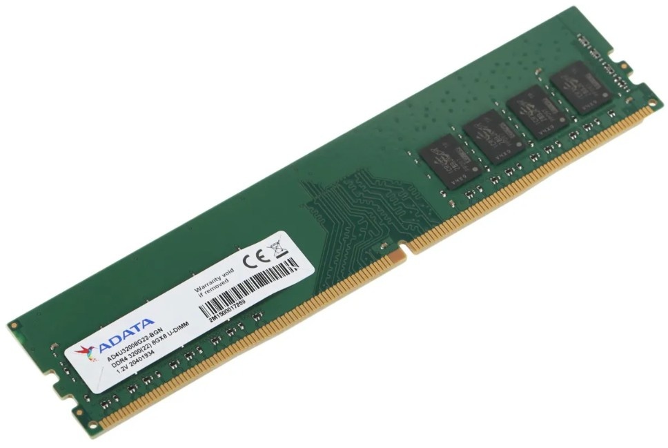 Оперативная память ADATA 8GB DDR4 3200MHz AD4U32008G22-BGN OEM PC4-25600 CL22 DIMM 288-pin 1.2В sing