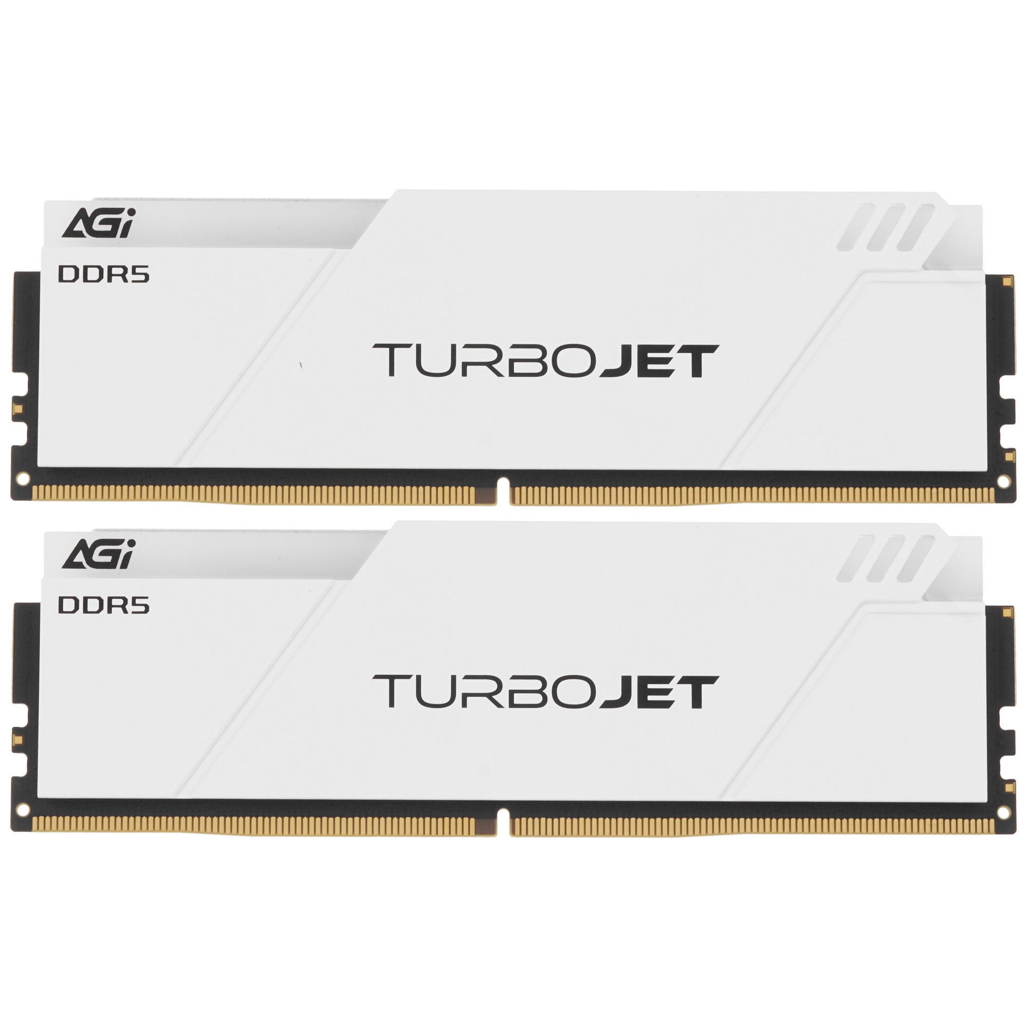 Модуль памяти AGI DDR5 6000MHz CL30 32GB Kit (16GBx2) OC UDIMM + White HEAT SINK –Turbojet+RGB light
