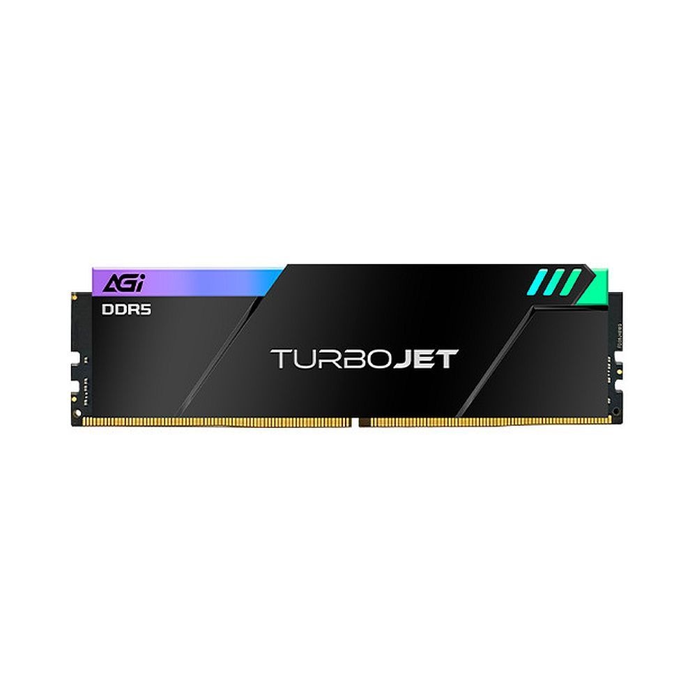 Модуль памяти AGI DDR5 6400MHz CL36 32GB Kit (16GBx2) OC UDIMM + HEAT SINK –Turbojet+RGB lightbar -C