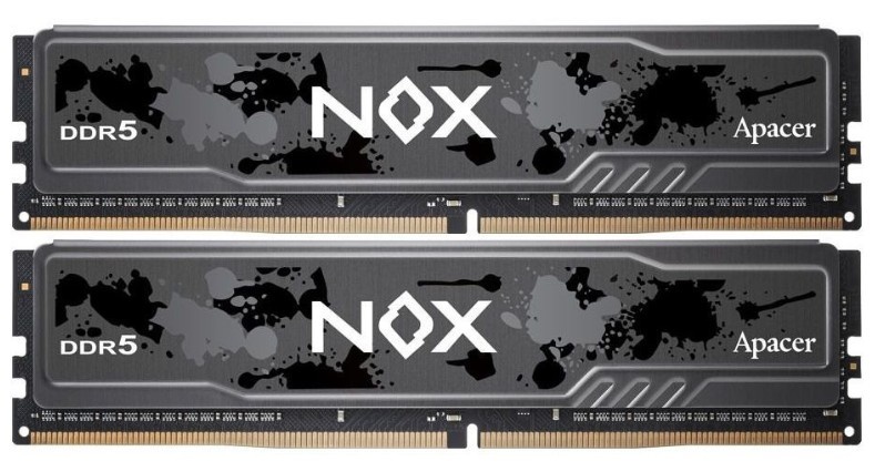 Оперативная память Apacer AH5U64G56C522MBAA-2, DDR5, 64GB (2x32 GB), 5600 MHz, CL40, радиатор, серый