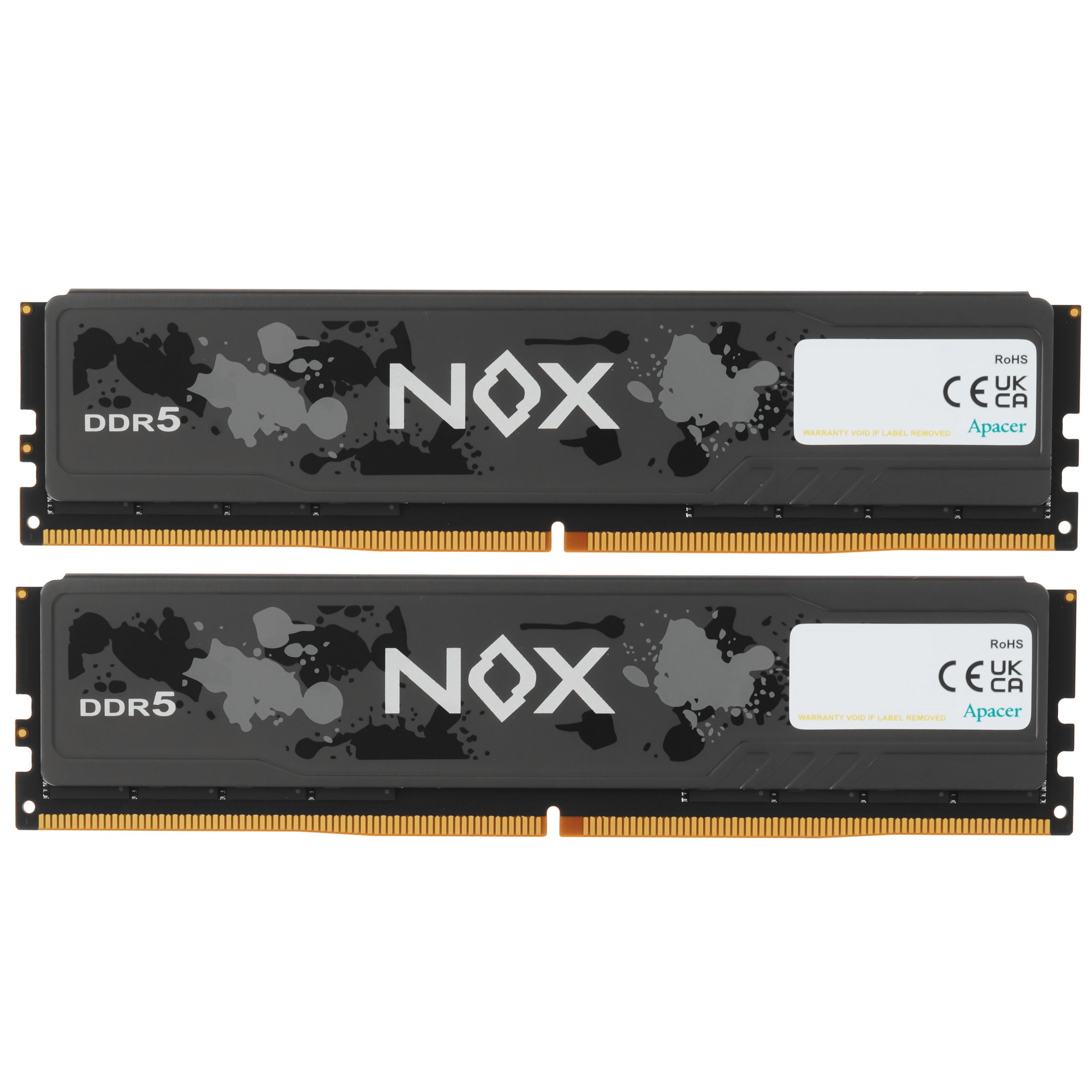 Оперативная память Apacer AH5U64G56C522MBAA-2, DDR5, 64GB (2x32 GB), 5600 MHz, CL40, радиатор, серый