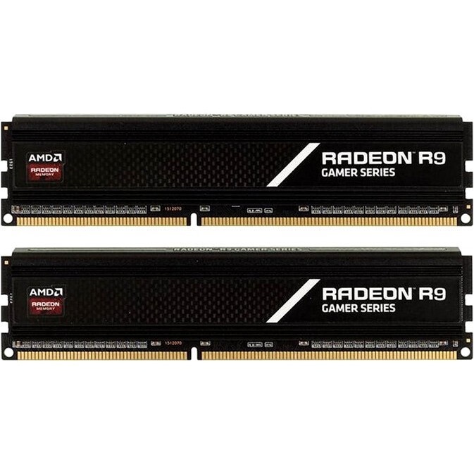 Оперативная память AMD Radeon R9, DDR4, 32GB (2x16GB), 3200MHz, CL16, DIMM, с радиатором, черный