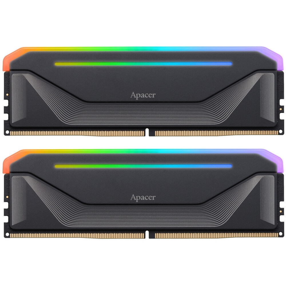 Модуль памяти Apacer DDR5  32GB  6400MHz DIMM NOX RGB Black Gaming Memory CL32 1.4V Kit (2x16GB) (Re