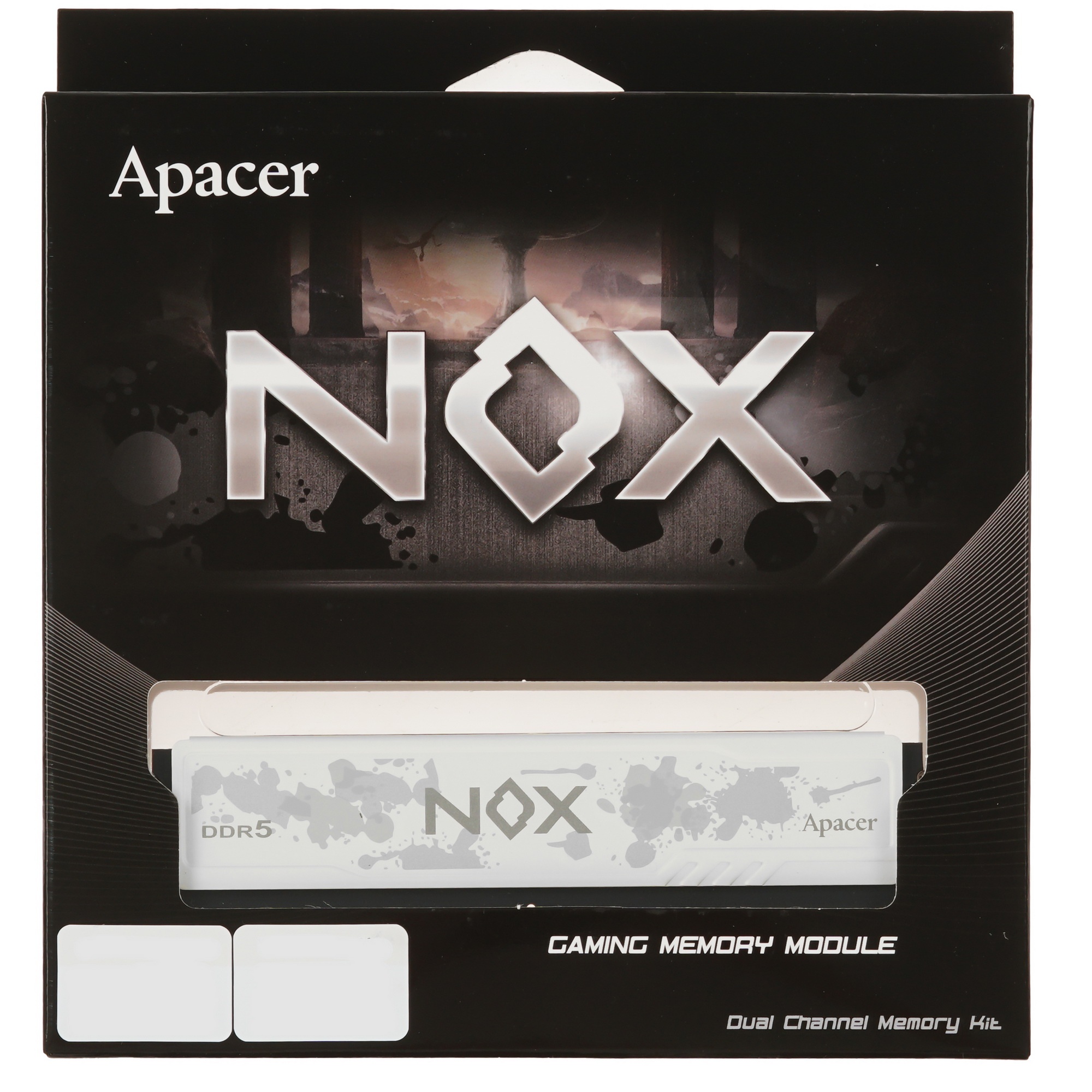 Оперативная память Apacer Nox, DDR5, 32GB (2x16GB), 5200MHz, CL40, DIMM, радиатор, белый