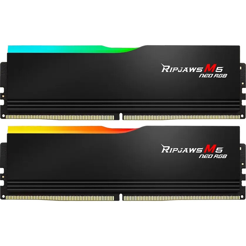 Модуль памяти G.SKILL RIPJAWS M5 RGB 32GB 6000МГц DDR5 CL30 DIMM (Kit of 2x16GB) 1.35V XMP 3.0, Blac