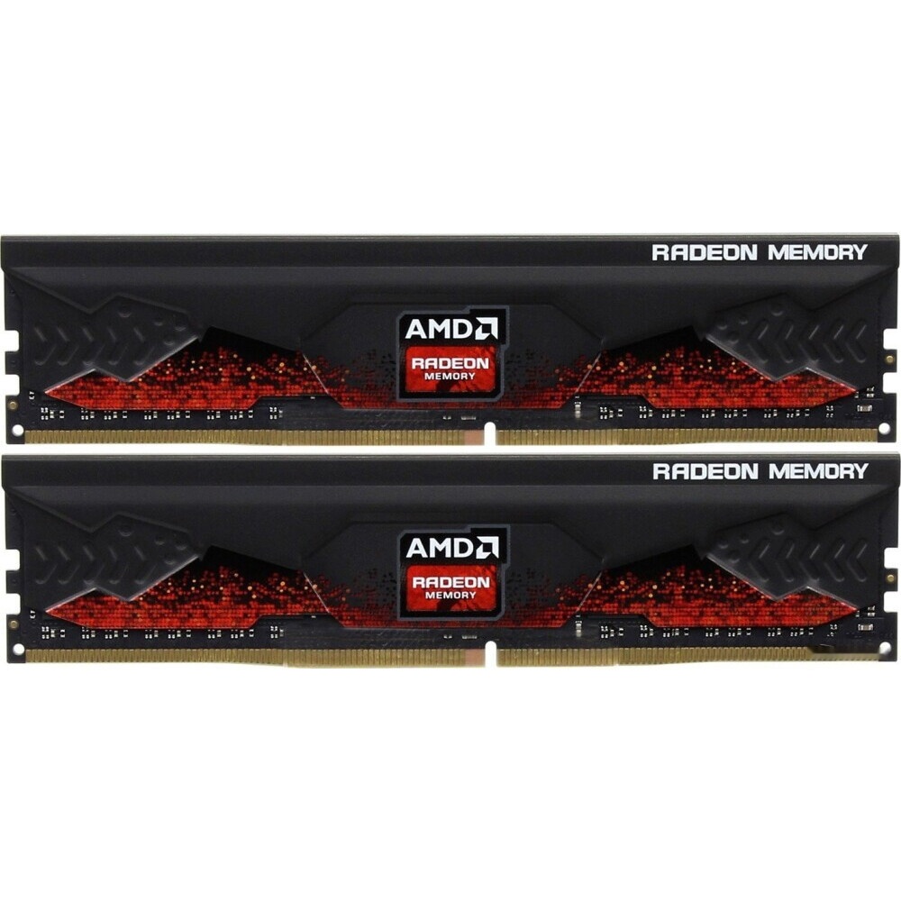Оперативная память AMD Radeon R9, DDR4, 16GB (2x8GB), 3200MHz, CL16, DIMM, с радиатором, черный