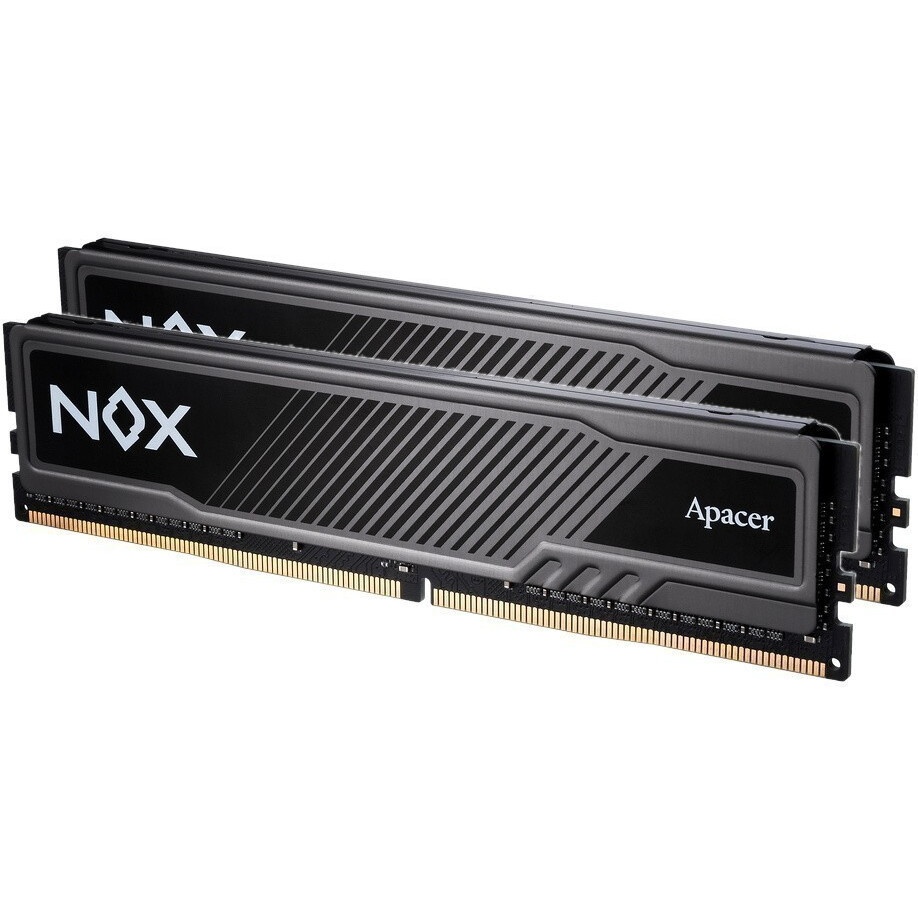 Оперативная память Apacer Nox, DDR4, 32GB (2x16 GB), 3600 MHz, CL18, DIMM, радиатор, черный