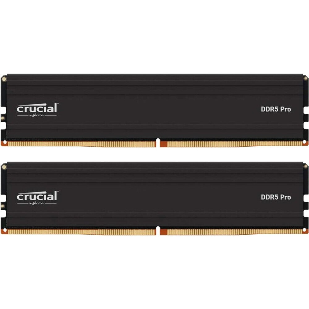 Оперативная память Crucial Pro, DDR5, 32GB (2x16 GB), 5600 MHz, CL46, DIMM, радиатор, чёрный