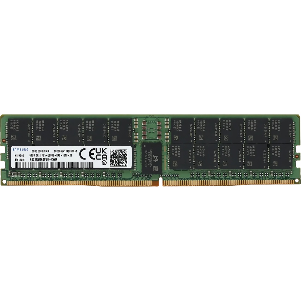 Оперативная память Samsung M321R8GA0PB2-CCP, DDR5, 64GB (1x64 GB), 6400 MHz, CL52, RDIMM, ECC