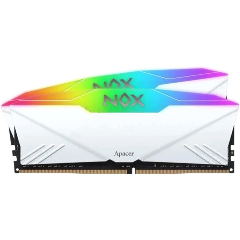 Оперативная память Apacer, DDR4, 32GB (2x16GB), 3600 MHz, CL18, DIMM, с радиатором, RGB, белый