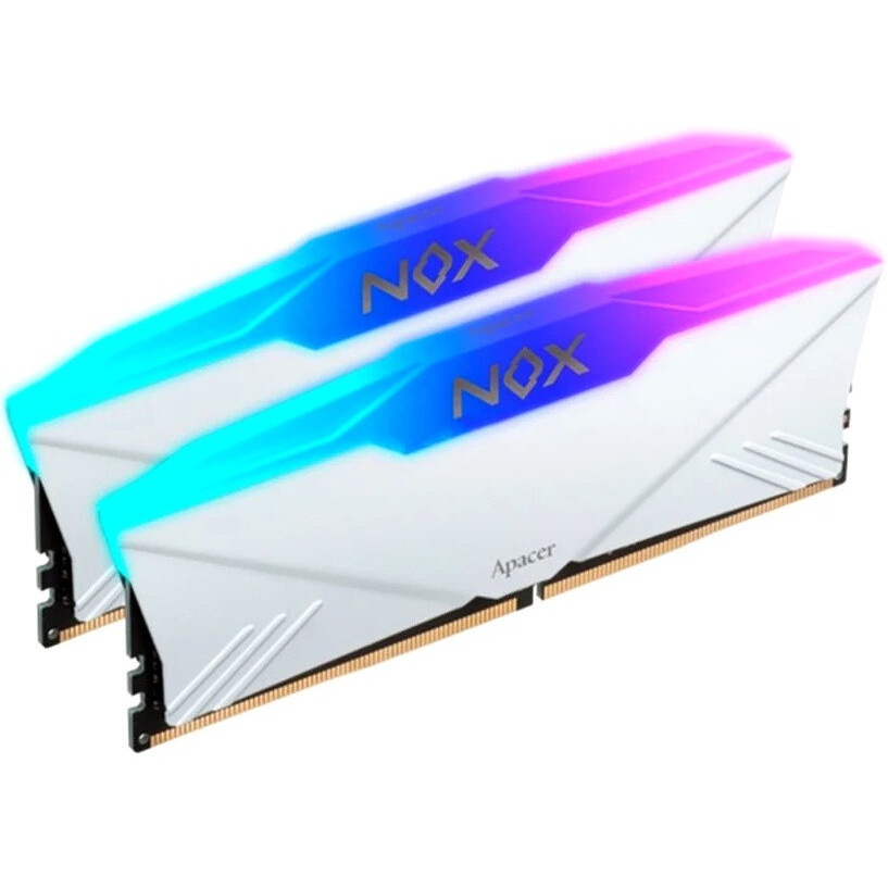 Оперативная память Apacer, DDR4, 32GB (2x16GB), 3600 MHz, CL18, DIMM, с радиатором, RGB, белый