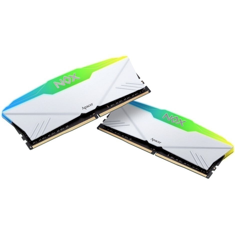Оперативная память Apacer, DDR4, 32GB (2x16GB), 3600 MHz, CL18, DIMM, с радиатором, RGB, белый